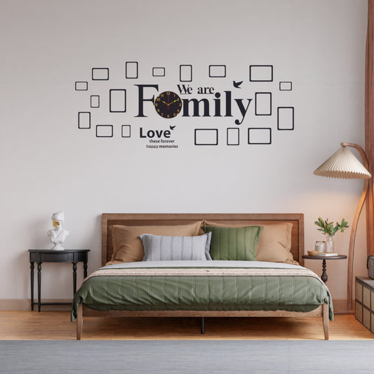 We Are Family Laminated Wall Clock With Backlight