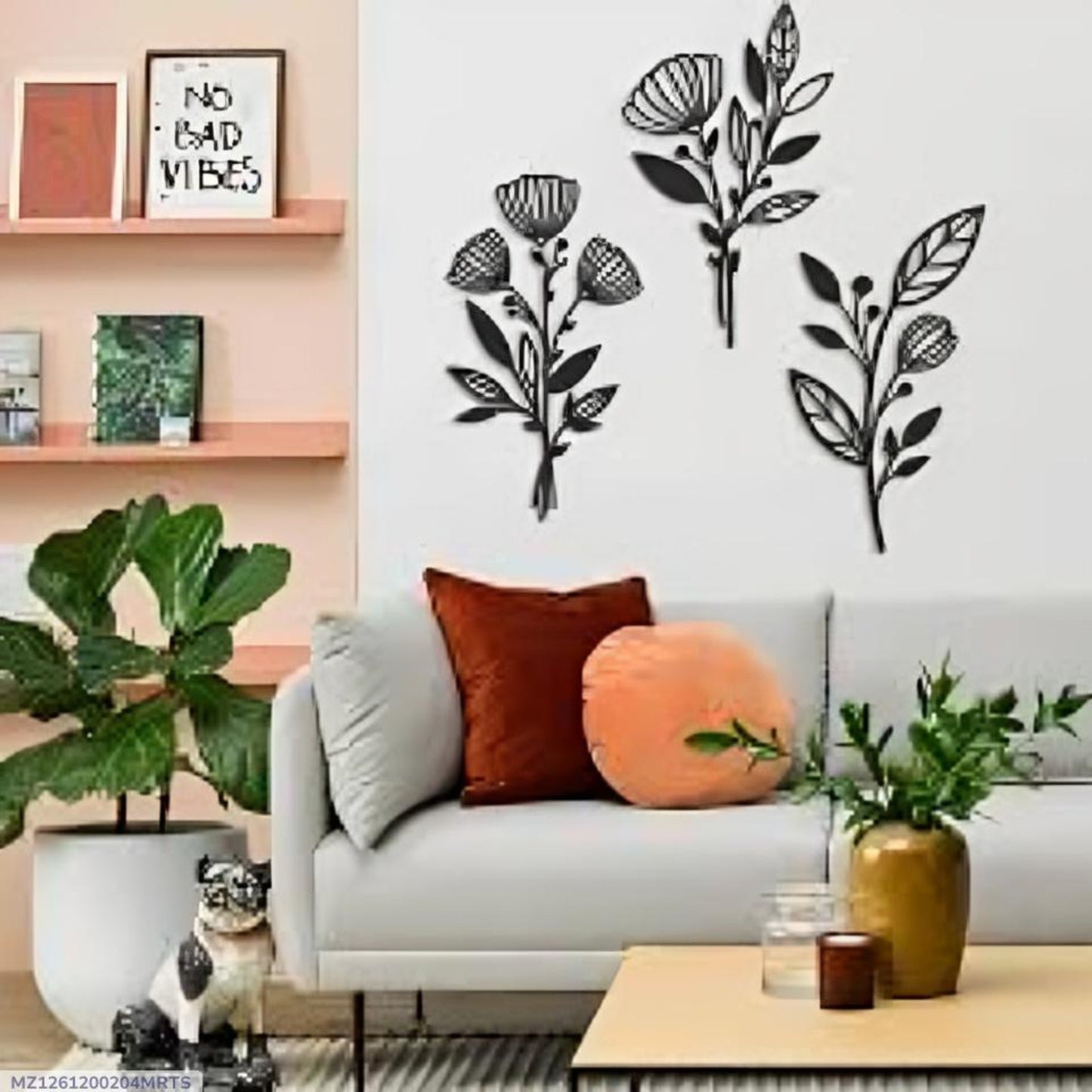 3 Piece Floral Abstract Wall Art