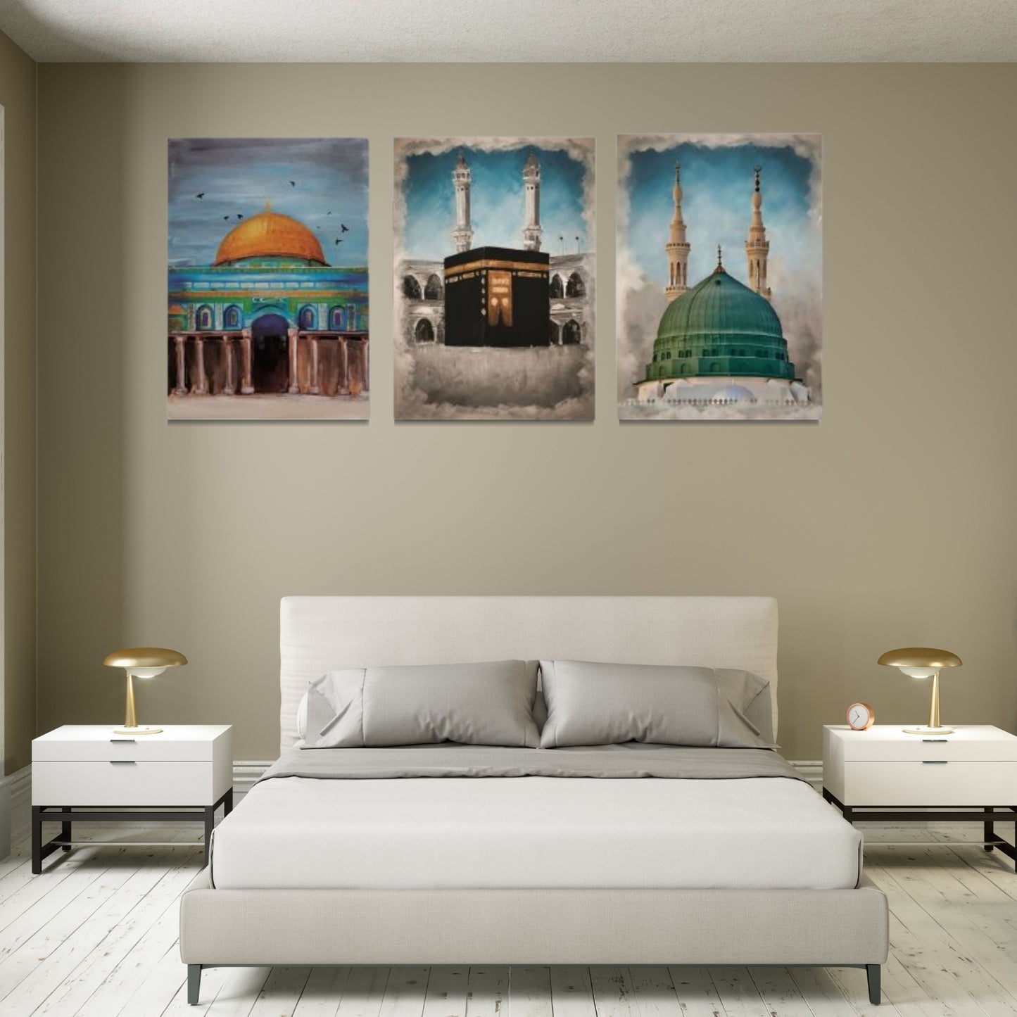 3 Pcs Islamic Holiest Sites Representation
