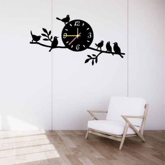 Analog Stylish Birds Design MDF Wall Clock