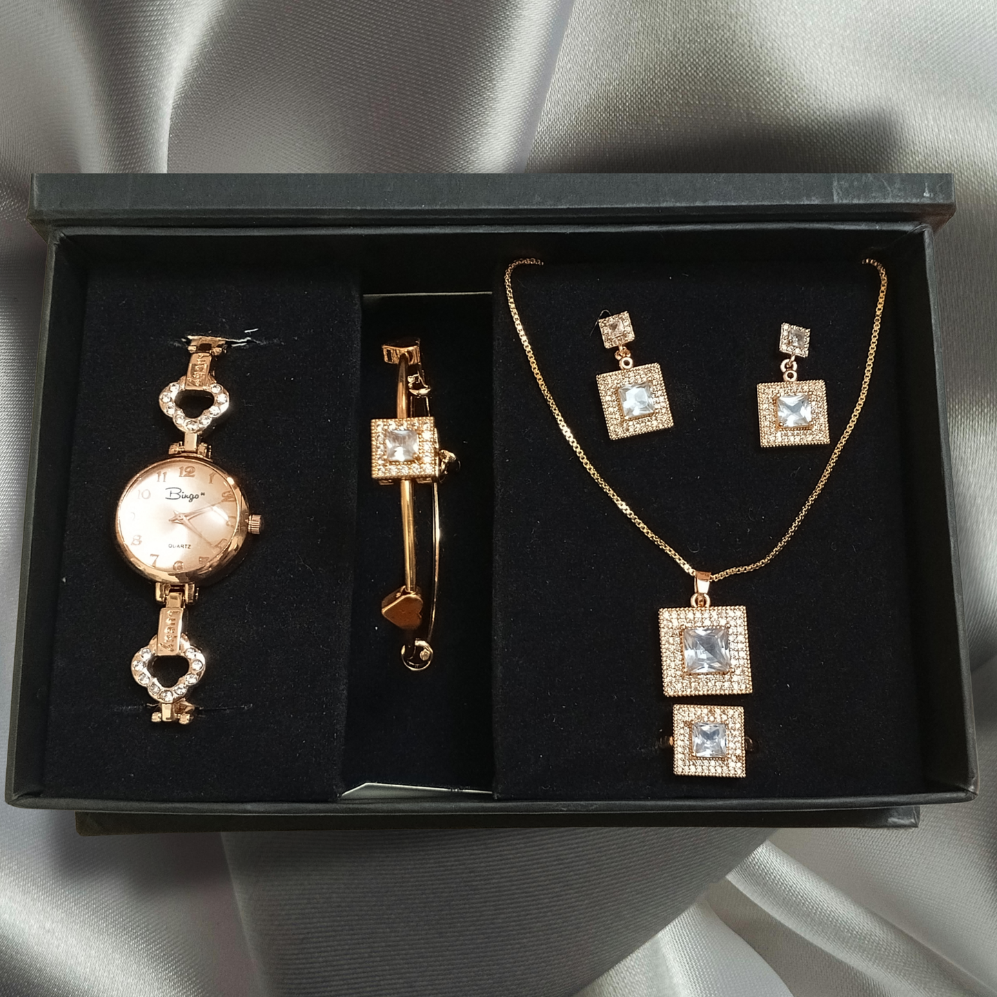 6 PCS Rose Gold Elegant Jewellery Gift Pack