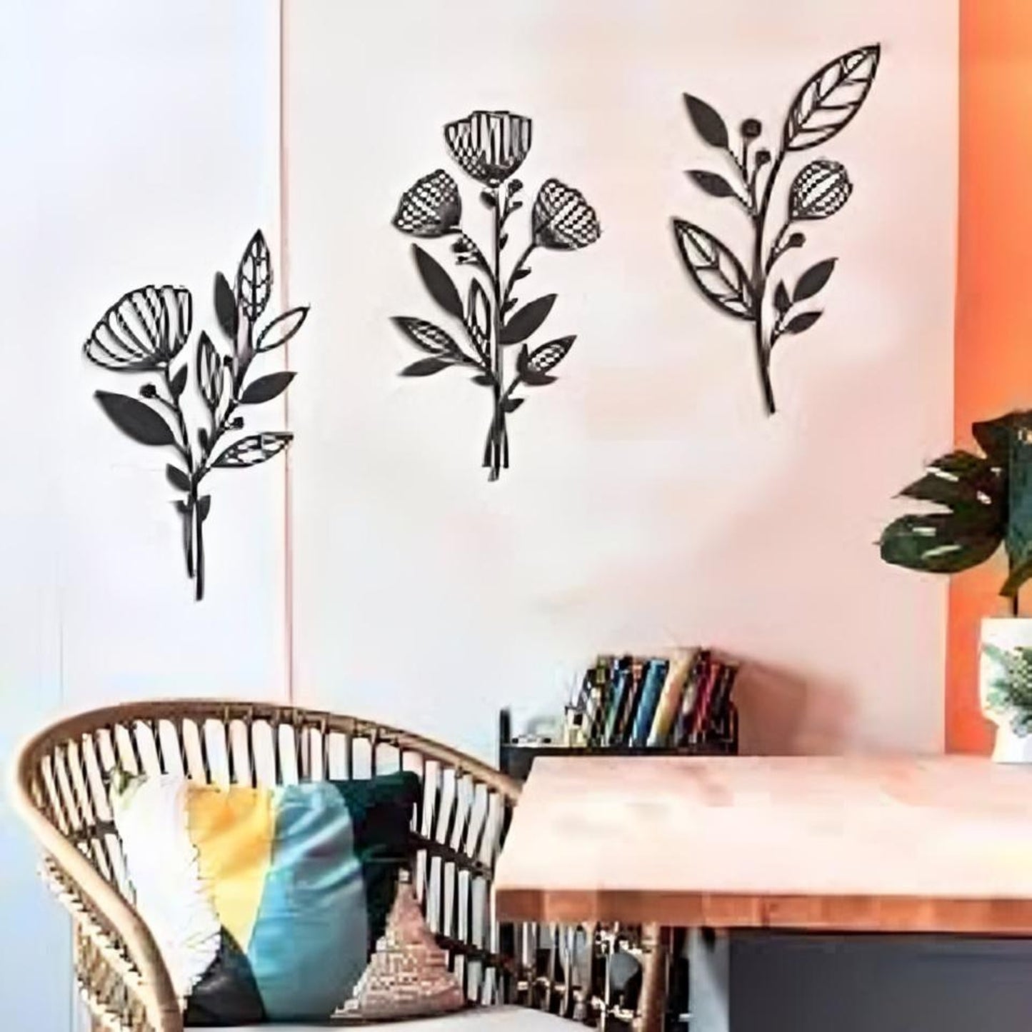 3 Piece Floral Abstract Wall Art