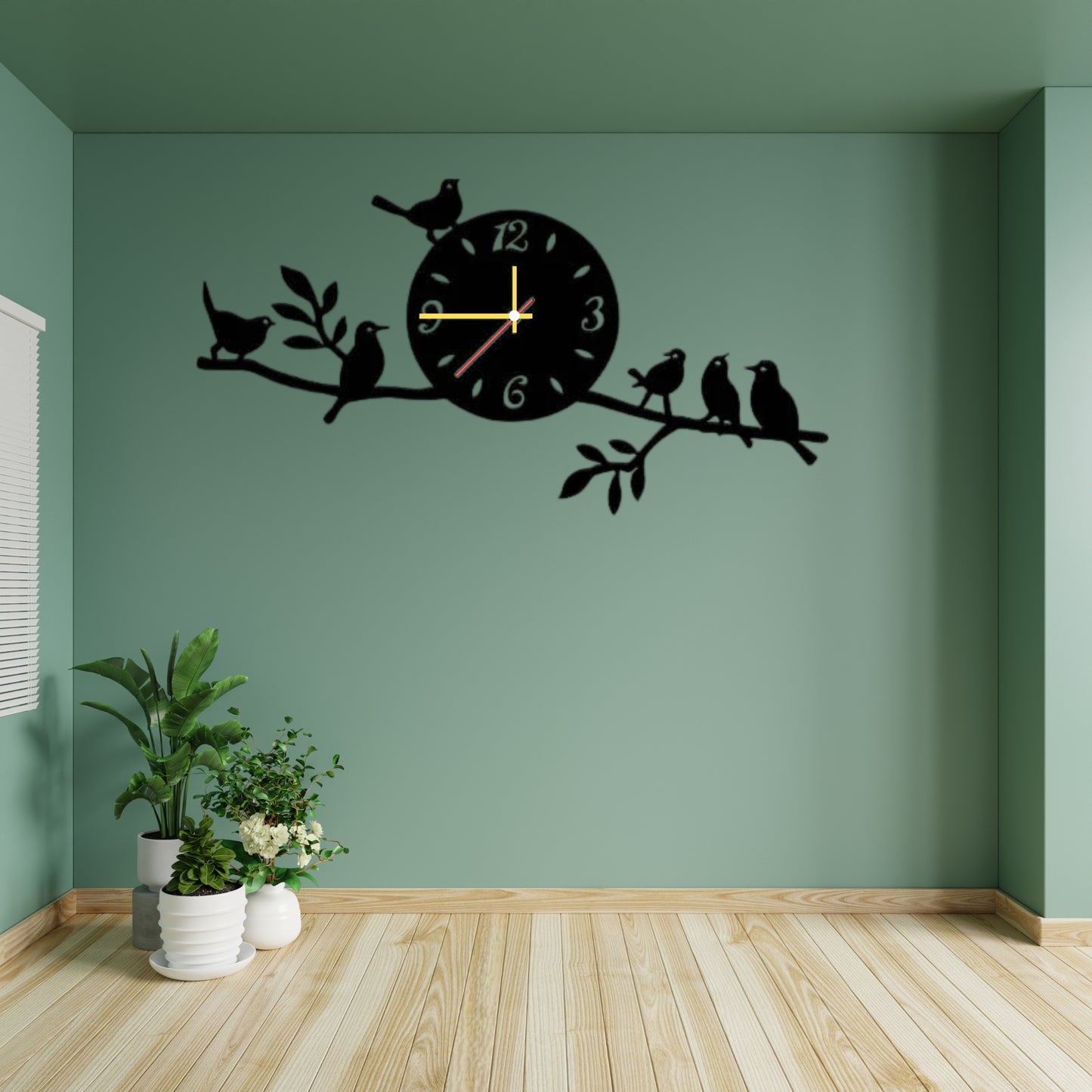 Analog Stylish Birds Design MDF Wall Clock