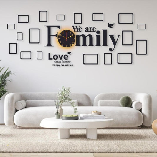 We Are Family Laminated Wall Clock With Backlight