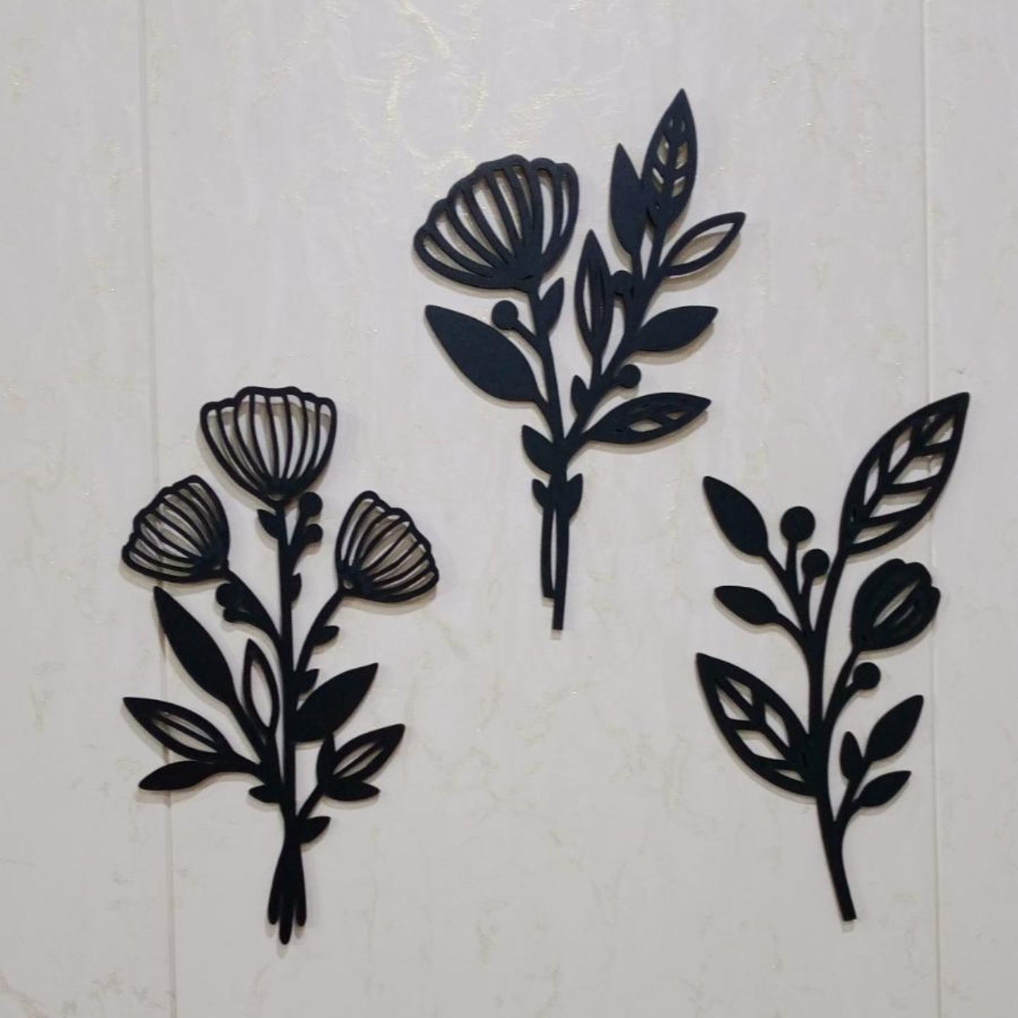 3 Piece Floral Abstract Wall Art