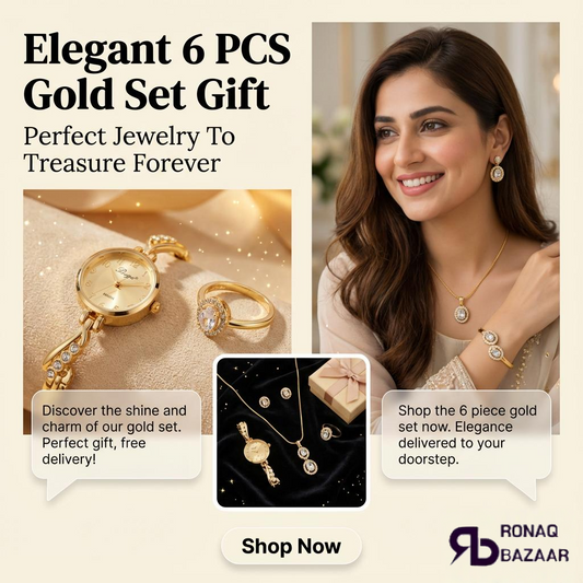 6 PCS Golden Elegant Jewellery Gift Pack