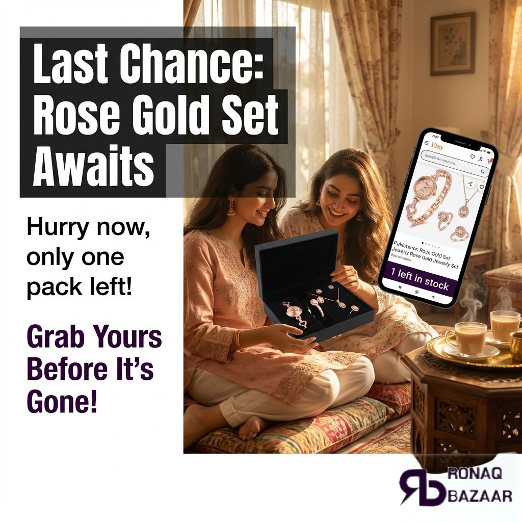 6 PCS Rose Gold Elegant Jewellery Gift Pack