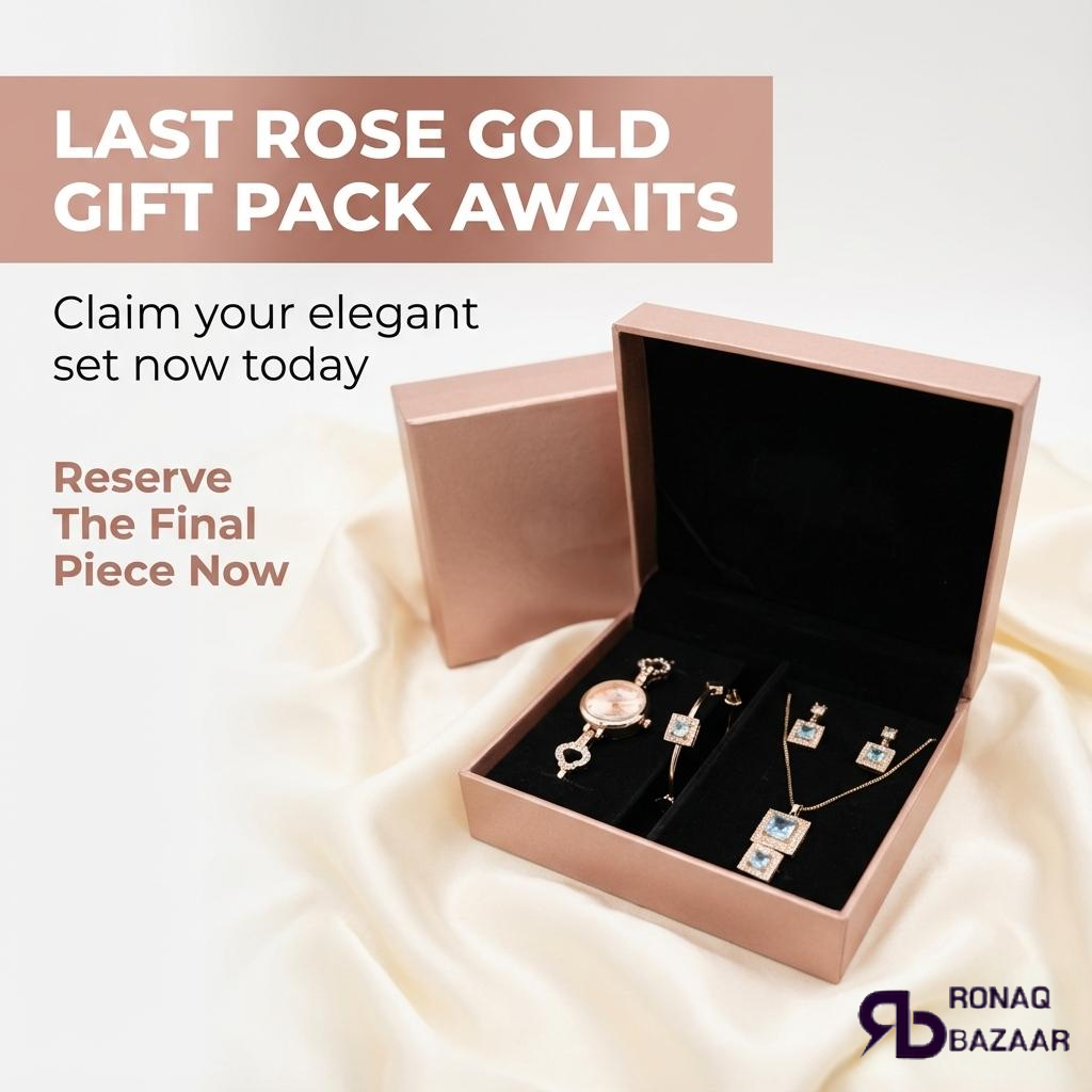 6 PCS Rose Gold Elegant Jewellery Gift Pack