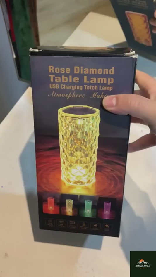 16 Colors Diamond Rose Crystal Touch Lamp